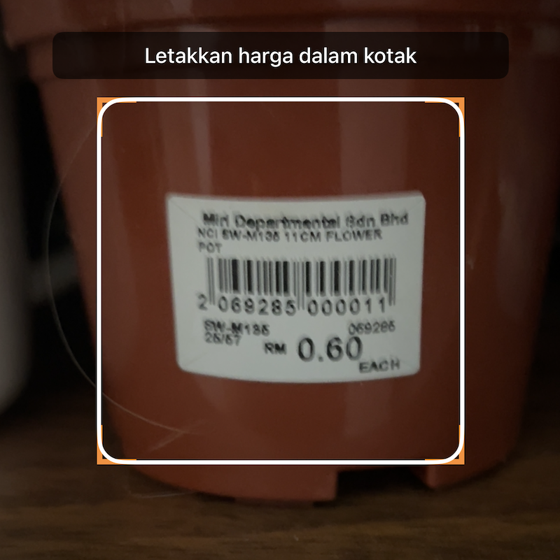 Imbas Harga - contoh paparan